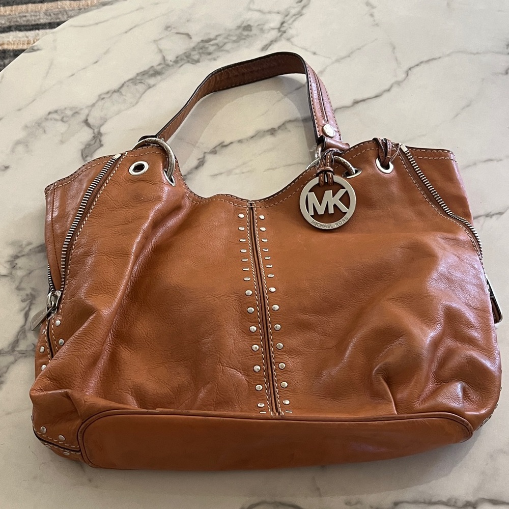 Michael Kors Brown Leather Shoulder Bag